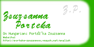 zsuzsanna porteka business card